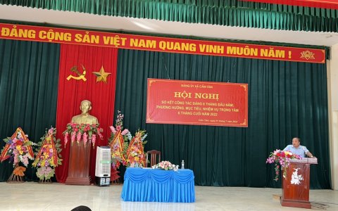 Đảng ủy xã Cẩm Tâm sơ kết công tác xây dựng Đảng 6 tháng đầu năm, triển khai nhiệm vụ 6 tháng cuối năm 2022