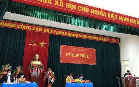 Nghị quyết tại kỳ họp thứ Ba - HĐND xã khóa XX, nhiệm kỳ 2021-2026.